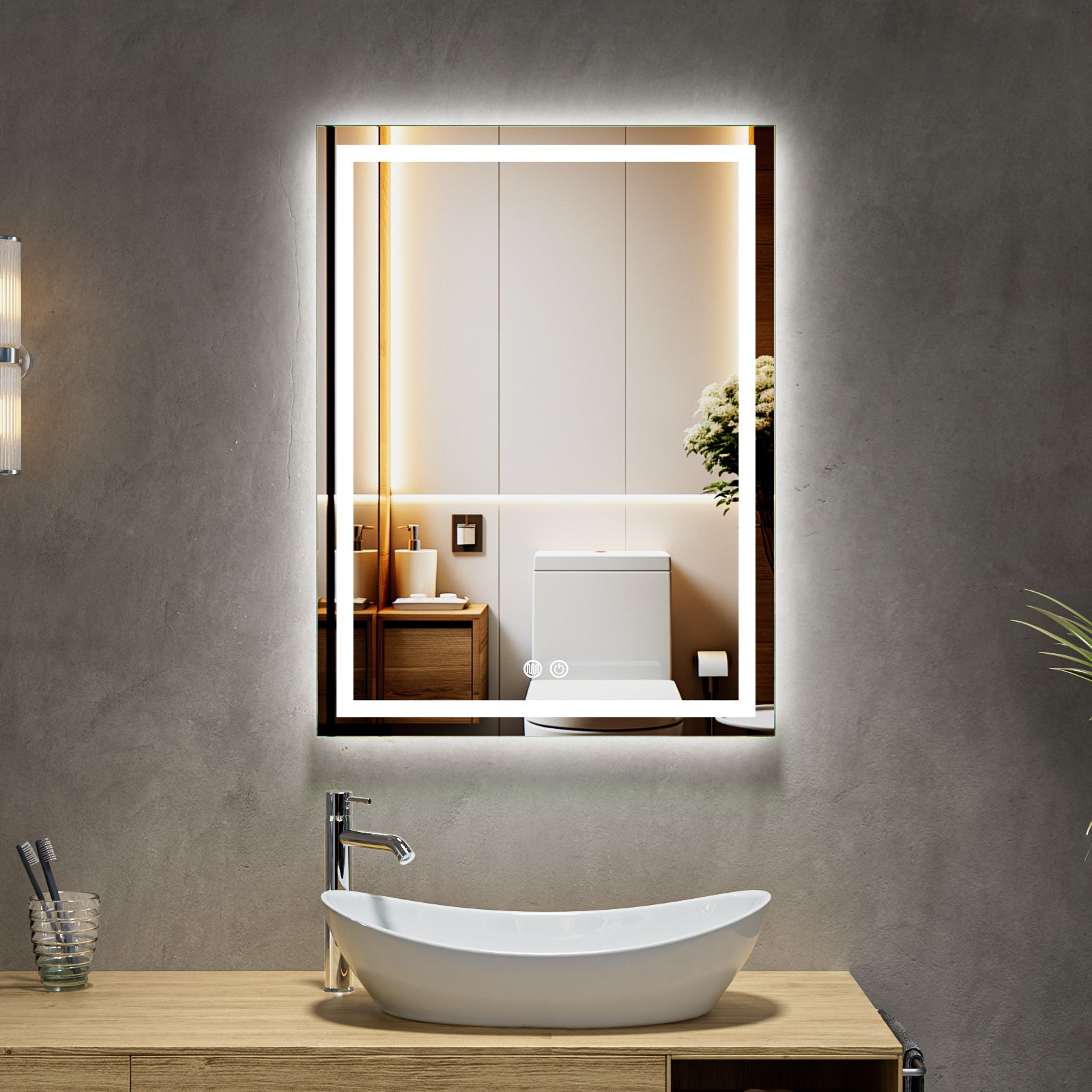 MaxxiBath K-803-S LED Mirror with Adjustable Lighting and Anti-Fog